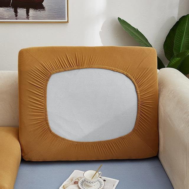 TZT Sofa Kissenbezug mit Gummiband in Gelb, elastische Couch Schutzhülle aus Polyester und Elastan für dein Wohnzimmer - Bild 1