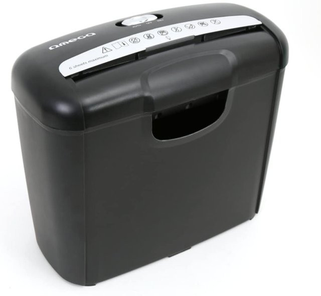 OMEGA ONP601S Aktenvernichter P-2 Streifenschnitt Schwarz - Bild 1