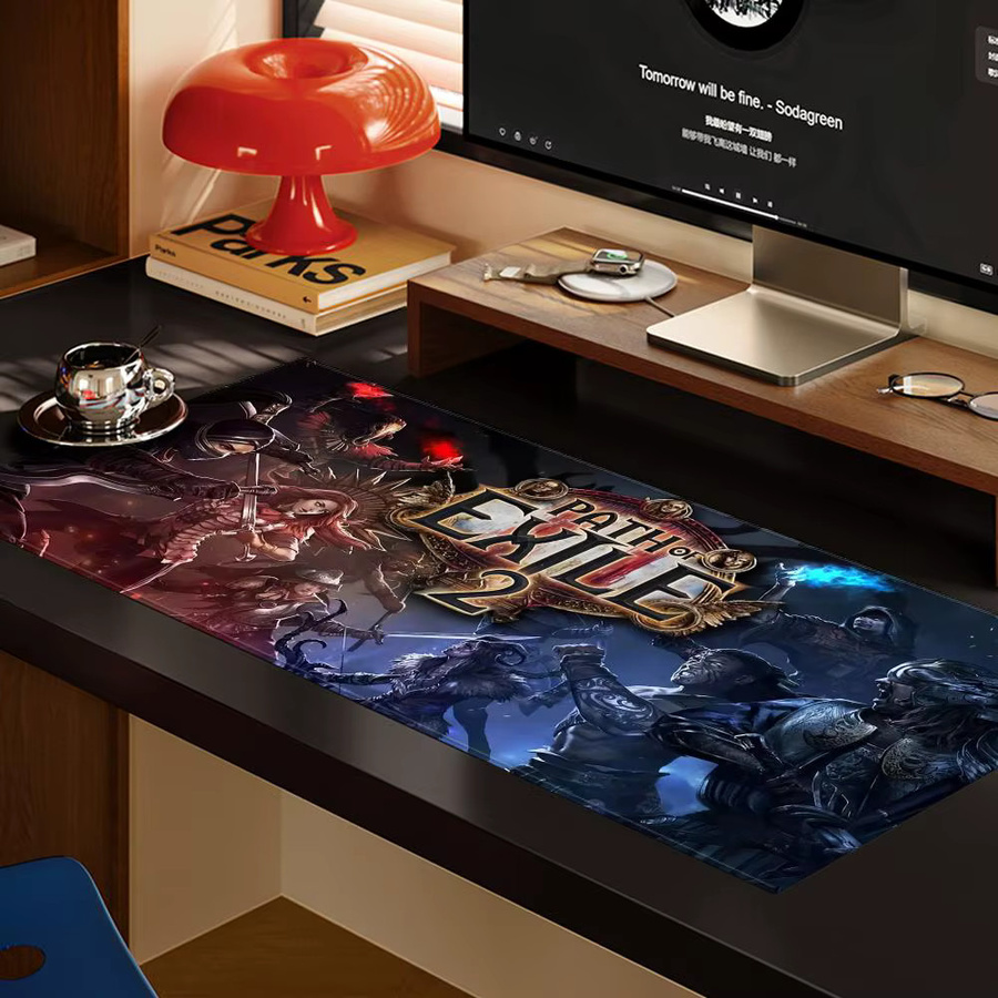 P-Path of Exile 2 Mauspad XXL in Schwarz und Multicolour als große Tischunterlage für Gaming-Zubehör und Tastaturen - Bild 4