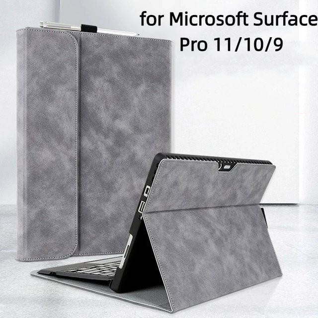 Schutzhülle für Microsoft Surface Pro 11/10/9 aus schlankem PU-Leder mit Smart Stand Folio Funktion - Bild 1