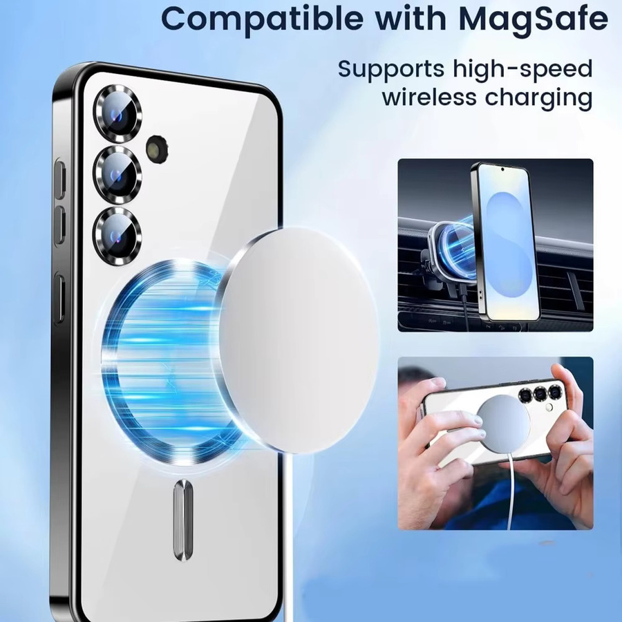 Transparente MagSafe-Schutzhülle für Samsung Galaxy S26, S25 Ultra, S24, S23 FE und S22 Plus Edge mit magnetischem Linsenschutz und TPU-Abdeckung - Bild 2