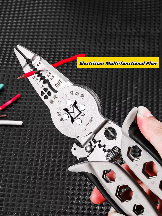 NIUXIANG Multifunktionale Crimp-Abisolierzange mit integriertem Cutter für Kabel und Draht - Bild 3