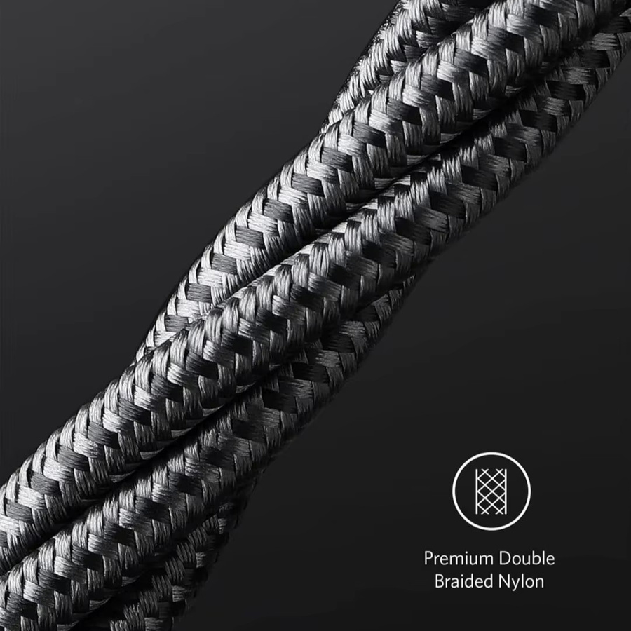 Riksoin USB-C auf 3,5 mm Klinke Audiokabel in Grau mit Mikrofon für iPhone und Galaxy S - Bild 3