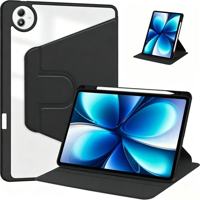 Smart Case für Vivo Pad6 Pro 13,2 Zoll 2026 PA2671, drehbares Acryl-Tablet-Cover mit Stifthalter, Schwarz - Bild 1