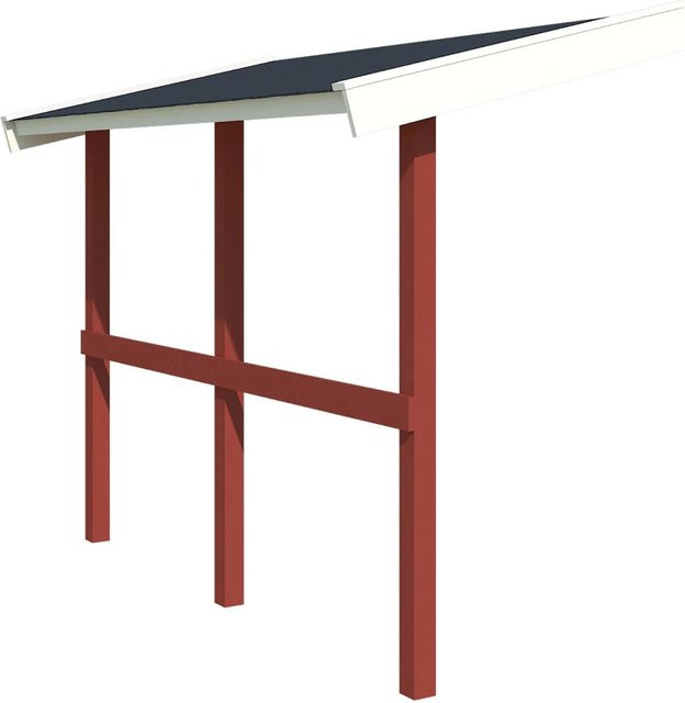 Lasita Maja Schleppdach in Rot, Aufstellmaß B/T: 220 x 90 cm - Bild 1