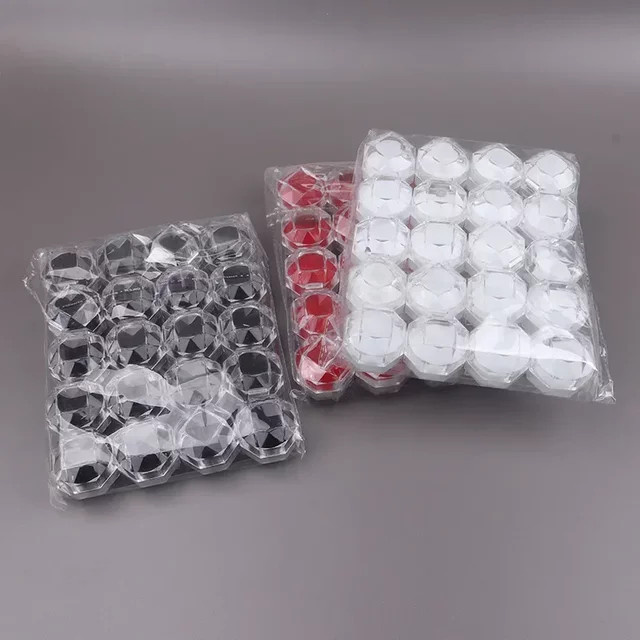 20er Set Acryl Schmuckboxen Transparent für Ringe und Hochzeitsverpackungen - Bild 1