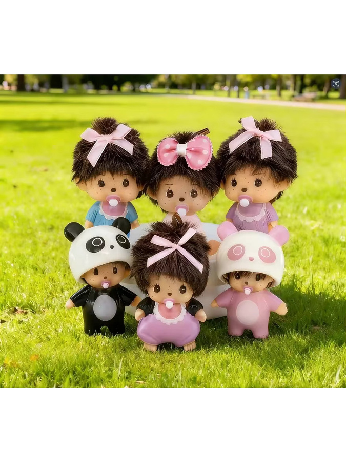 Bandai Panda Qiqi Harz-Figur Schlüsselanhänger, Unisex - Bild 2