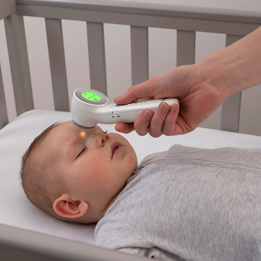 Braun No touch + touch Stirnthermometer mit Age Precision BNT 400 in Weiß - Bild 3