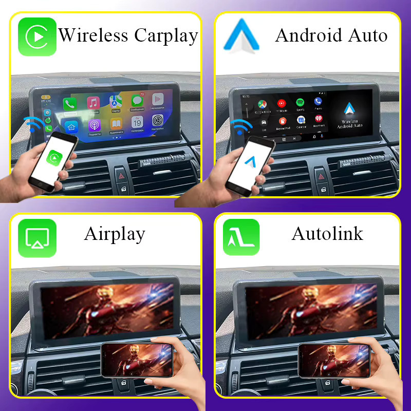 AUTOTOP Wireless Car Multimedia Radio Player mit 10,25 Zoll Linux-Touchscreen für BMW X5 E70 X6 E71 CCC/CIC System 2007-2013 mit Android Auto, Airplay und Autolink in Schwarz - Bild 4