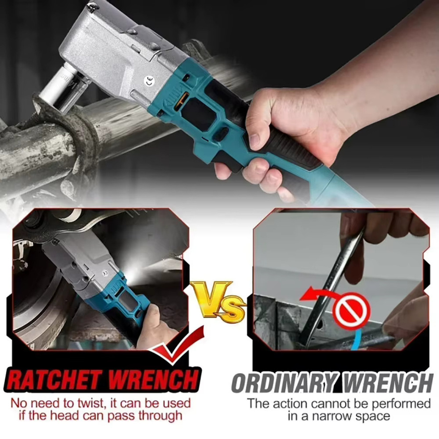 Bürstloser elektrischer Ratschenschlüssel 1/2 Zoll von Makita für 18V Akkus in Blau mit 1000NM Drehmoment und 4800RPM für die Autoreparatur - Bild 6