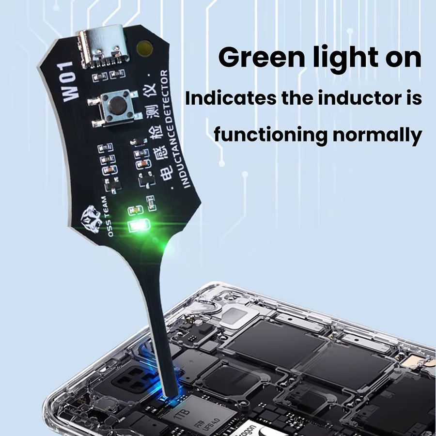 Gaqqee W01 Induktivitätstester Typ C für Mainboard-Spulen und elektromagnetische Induktion in Schwarz - Bild 5