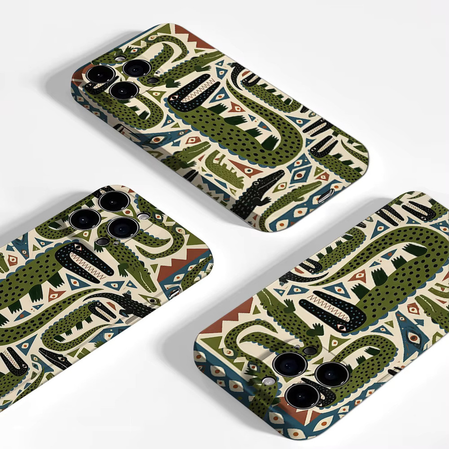 Aurea Case Matte Bumper MagSafe Schutzhülle für iPhone mit Krokodil-Design in Multicolour - Bild 3