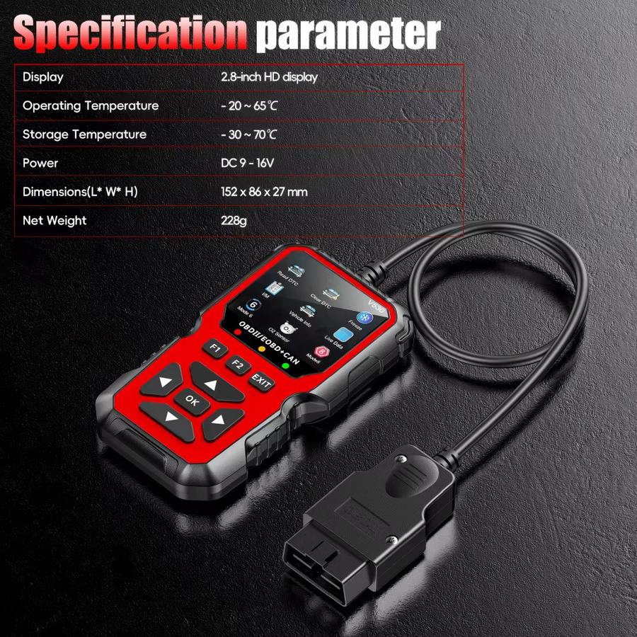 EAFC Auto OBD2-Scanner Diagnosegerät zur Fehlercode-Auslesung für alle OBD II Protokoll-Fahrzeuge ab Baujahr 2000 - Bild 4