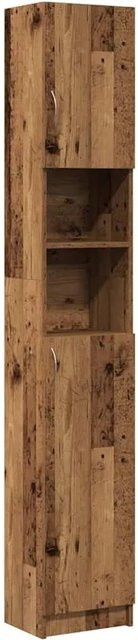 vidaXL Badschrank in Altholz-Optik, braun, B/T/H: 32 x 25,5 x 190 cm - Bild 1
