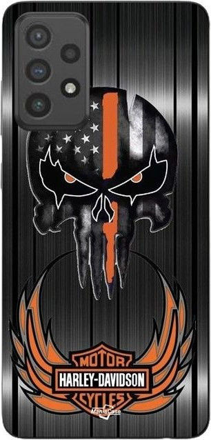 MANIACASE Handyhülle aus Silikon TPU für Samsung Galaxy A33 5G mit Totenkopf-Design in Schwarz - Bild 1