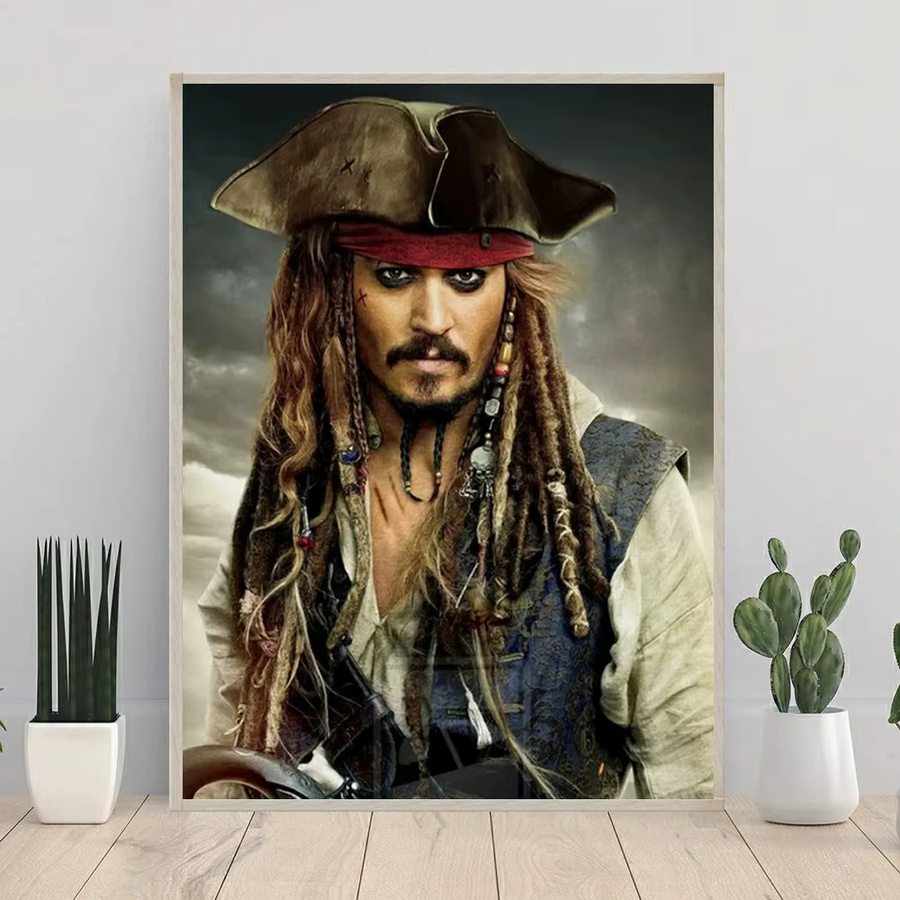 5D-Diamantgemälde Set Fluch der Karibik Jack Sparrow von Potdemiel mit runden Strasssteinen B/H: 20 x 30 cm - Bild 2