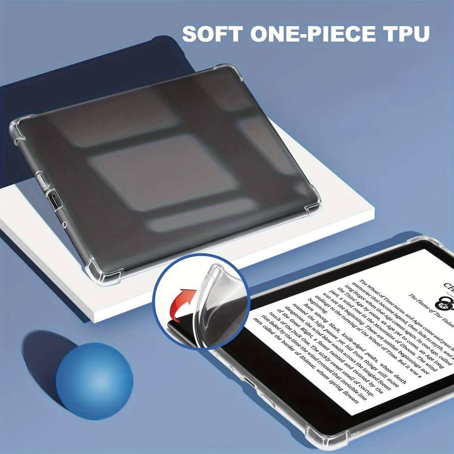 DZSWYCASE Ultradünne TPU-Softcover Schutzhülle für Kindle (11., 10. und alle Generationen von Paperwhite 1 bis 6), Transparent - Bild 4