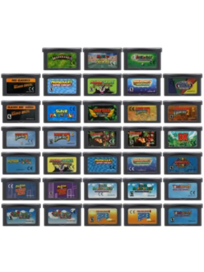 Bandai GBA Videospiel-Kassette mit Donkey Kong, Mario und Wario Serie für GBASP in Multicolour - Bild 2