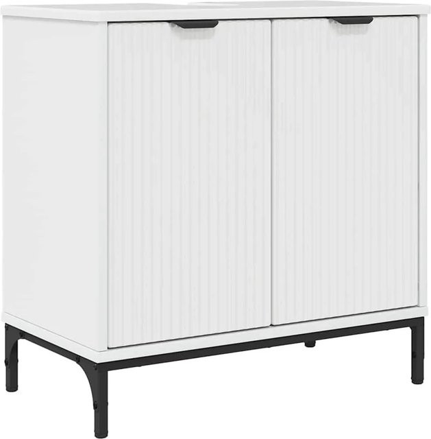 vidaXL Badezimmer Waschbecken Schrank in Hochglanz-Weiß mit Stauraum und moderner Optik - Bild 1