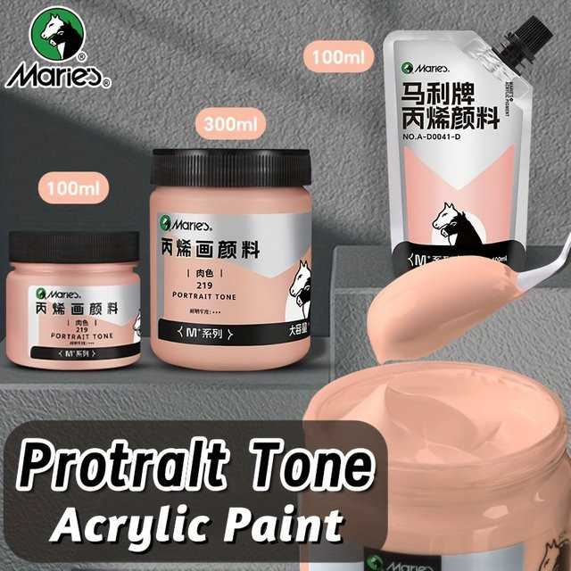 Marie's Portrait Tone Acrylfarbe für Stein, Holz, Leinwand und Glas, 100 ml oder 300 ml - Bild 1