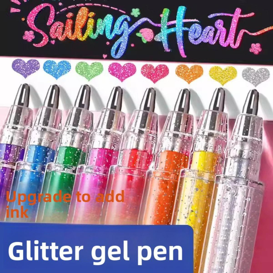JR-Studio Glitzer Gelstift in Multicolour für Schule und Studium - Bild 2