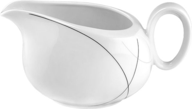 Seltmann Weiden Sauciere Trio Highline aus Porzellan, Weiß, 0,6 l - Bild 1