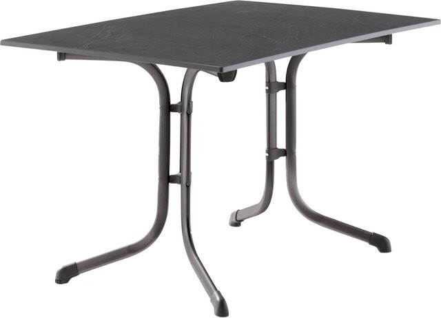 Sieger Boulevard-Klapptisch mit vivodur Tischplatte in Schieferdekor Anthrazit/Grau, B/T/H: 120 x 80 x 73 cm - Bild 1