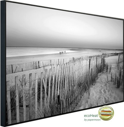 papermoon EcoHeat Infrarotheizung Strand Schwarz Weiss mit Matt-Effekt und App-Steuerung - Bild 1