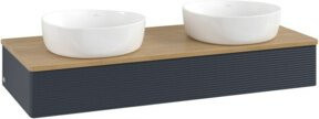 V&B Antao Waschtischunterschrank mit Frontstruktur und integrierter Beleuchtung, Eiche, B/T/H: 120 x 50 x 19 cm - Bild 1