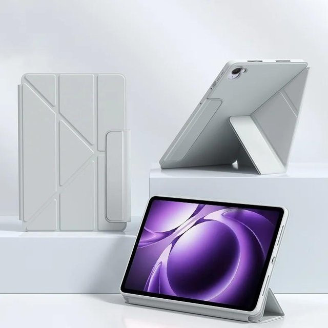 Xiaomi Smart Fold Schutzhülle aus PU-Leder mit Magnetverschluss und Ständer für Redmi Pad Mini 8,8 Zoll in Weiß - Bild 1