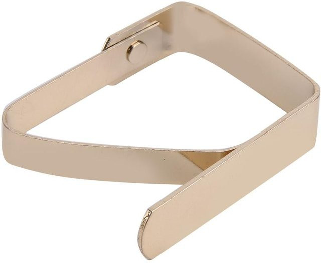 4 Stück mfySpace Tischdecken-Clips aus Edelstahl in Beige und Gold, rutschfeste Tischdeckenhalter, Maße: 5 x 4 cm - Bild 1