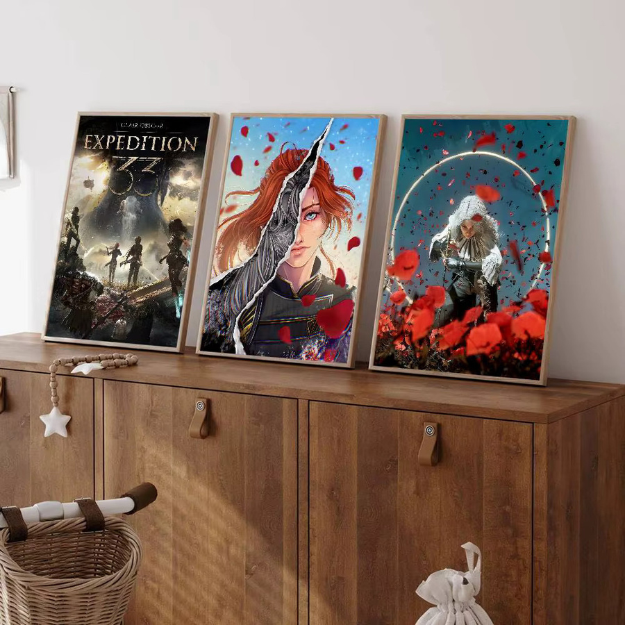 C-Clair O-Obscur E-Expedition 33 Vintage-Poster im skandinavischen Design für deine Heim-Bar oder dein Café, mehrfarbig - Bild 3