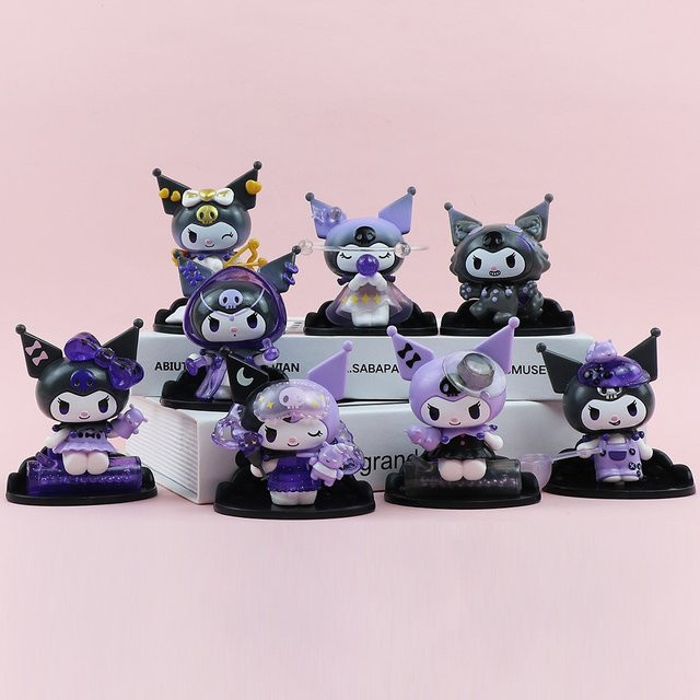 Sanrio Kuromi Glücks- und Wahrsage-Blindbox, PVC-Puppe, 6-teiliges Set - Bild 1