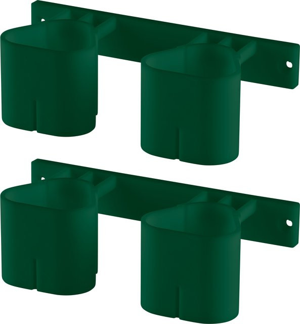 Parkside Wandhalter Set Doppelhalterung 2-teilig grün aus Kunststoff - Bild 1