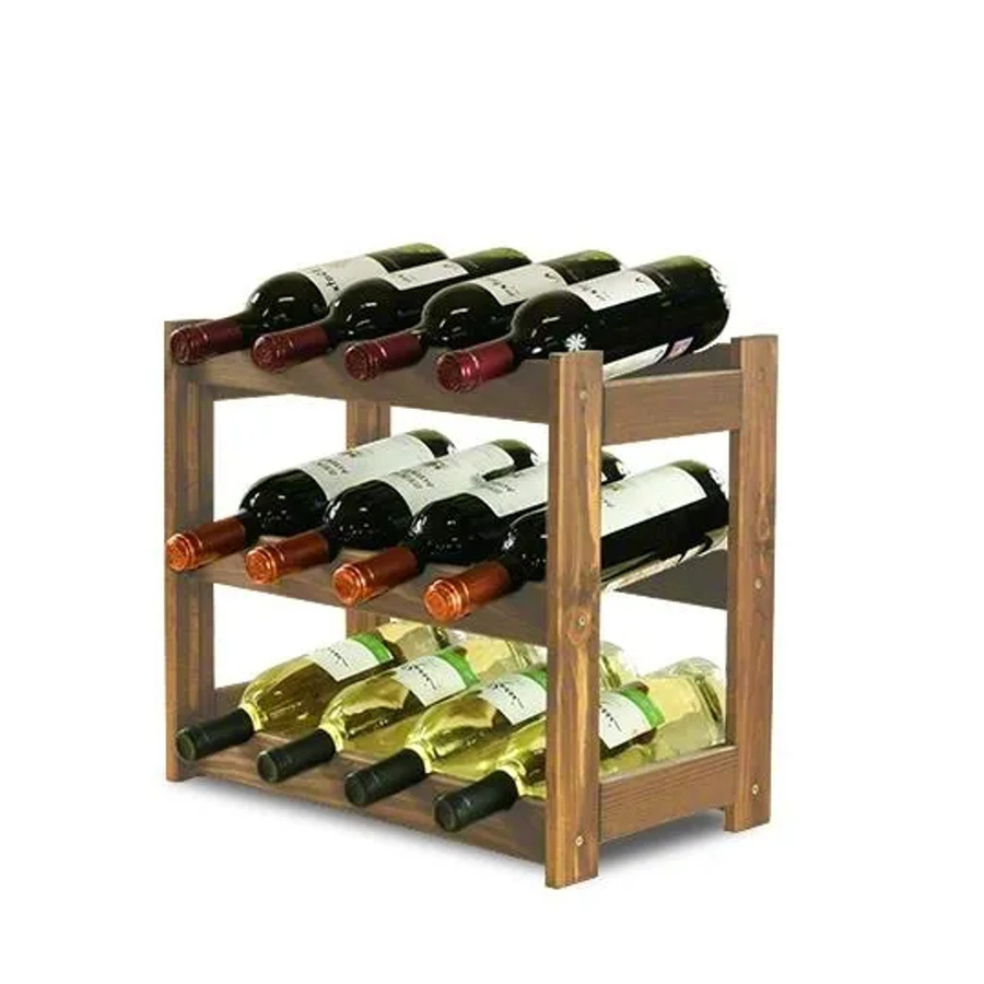 PROREGAL Pinotwine Weinregal aus massivem Kiefernholz, Braun geölt, H x B x T: 38 x 43 x 25 cm, Platz für 12 Flaschen - Bild 2