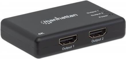 Manhattan 2-Port HDMI Splitter 4K 4096 x 2160 Pixel Schwarz - Bild 2