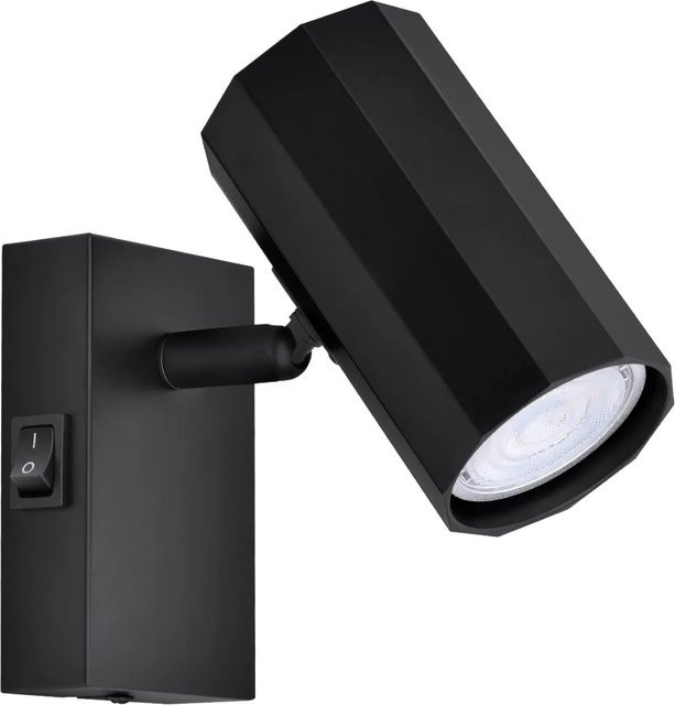 NETTLIFE Deckenstrahler aus Metall in Schwarz mit verstellbarem GU10 Leuchtmittel im Industrial Design - Bild 1