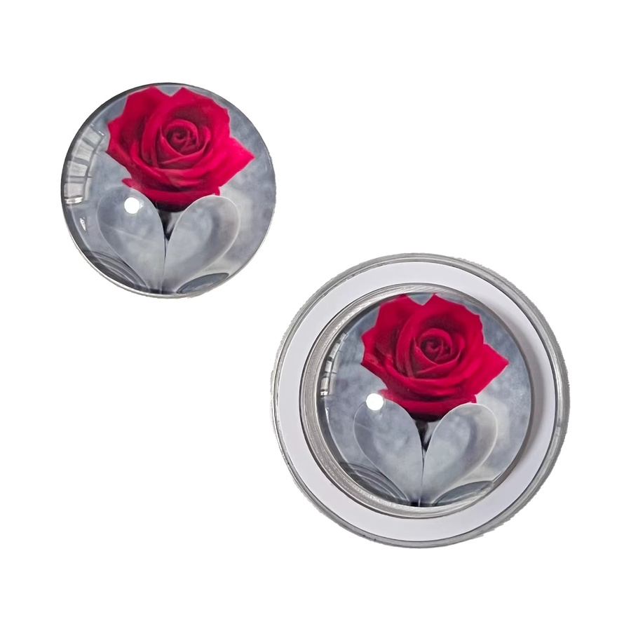 3D-Kristallkugel Handyhalterung mit roter Rose und Magnetständer für iPhone 17 Pro Max und 16 Pro Max, Griptok in Rot - Bild 2