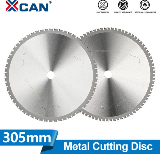 XCAN Metallschneidscheibe Hartmetall-Kreissägeblatt für Stahl, Farbe: Silber, Durchmesser: 305 mm, Zähne: 60T - Bild 1