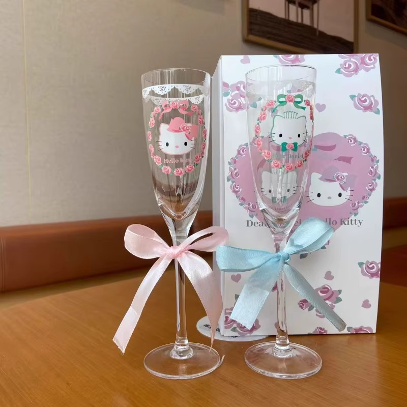 Sanrio Hello Kitty Trinkglas mit Anime Cartoon-Druck, transparentes Wasserglas für Mädchen - Bild 3