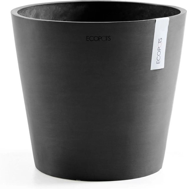 Ecopots Pflanztopf Amsterdam Dunkelgrau rund Ø 40 cm, Höhe: 35 cm - Bild 1