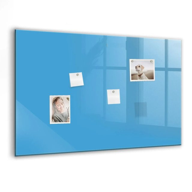 Tulup Beschreibbare Glasmagnettafel in Blau, B/H: 90 x 60 cm - Bild 1