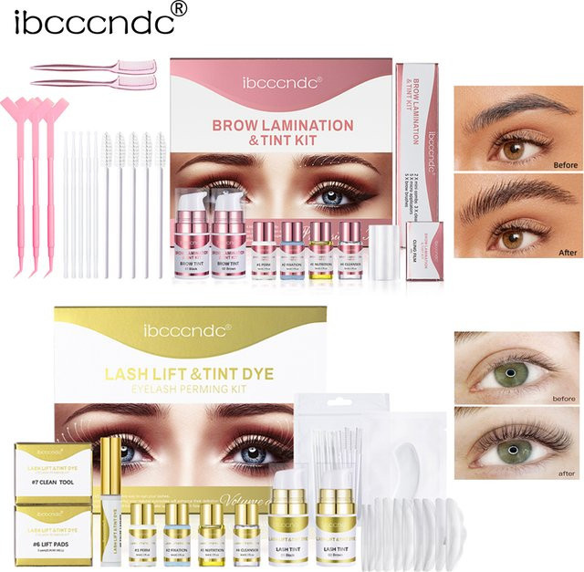 ibcccndc Augenbrauen- und Wimpernlift- und Tönungsset, Unisex - Bild 1