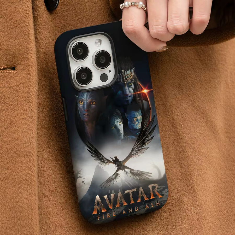 A-Avatar Fire and Ash Handyhülle für iPhone 17 16 15 14 13 12 Pro Max Plus in White Multicolour mit glänzender HD-Doppelschicht-Flüssighartschale - Bild 3