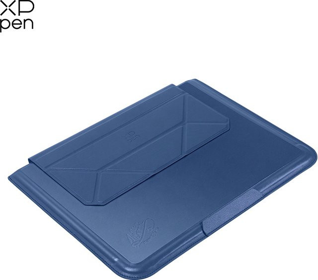 XPPen Tablettohülle aus Leder mit integriertem tragbarem Ständer und Spritzschutz für das Magic Drawing Pad 12-Zoll Tablet in Blau - Bild 1