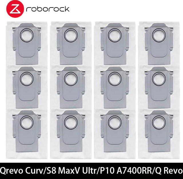Roborock Ersatzbeutel für S8 MaxV Ultra, P10 A7400RR, Q Revo, Qrevo Pro, Qrevo MaxV, Qrevo S und Qrevo Plus in Grau - Bild 1