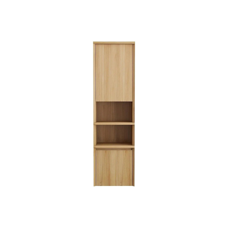 Vente-unique Badschrank Kupang aus Teakholz in Naturfarben Beige B: 40 cm, H: 140 cm, T: 35 cm - Bild 2