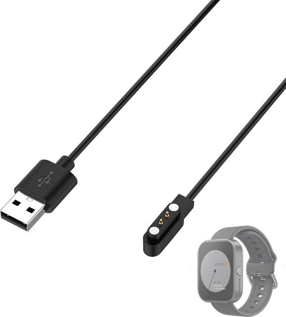 USB-Ladekabel für Nothing CMF Watch Pro 3, 2 und 1, Dock-Ladegerät Adapter in Schwarz - Bild 1