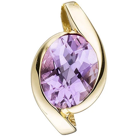 Colfem Anhänger 333 Gelbgold, Amethyst, Unisex - Bild 1