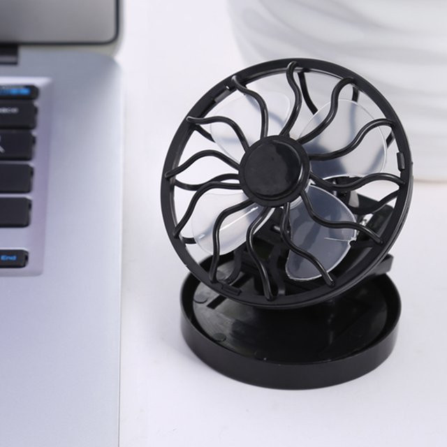 APWIKOGER Tragbarer Mini-Solar-Clip-Ventilator in Schwarz aus Kunststoff für Camping und Outdoor - Bild 1